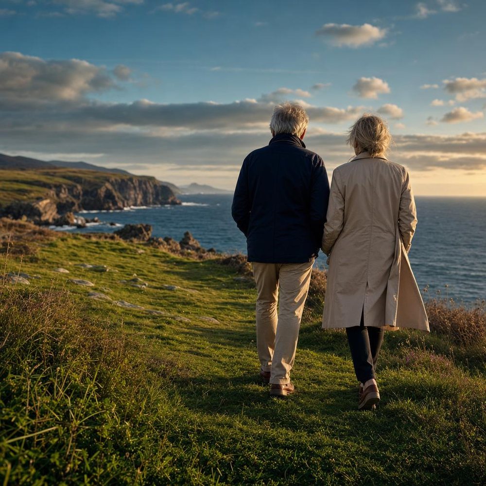 A couple enjoying the retirement they planned for, on the Wild Atlantic Way